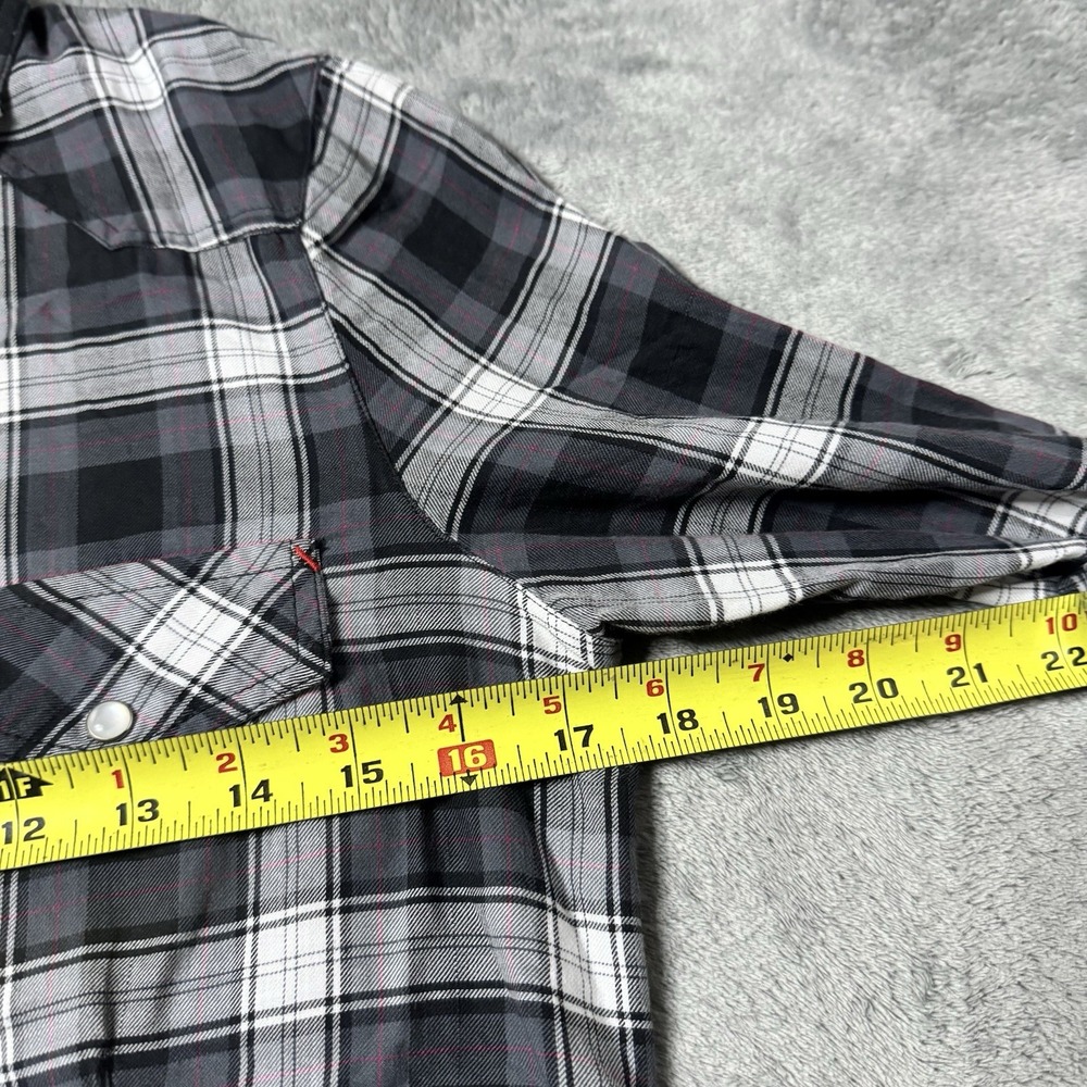 Harley Davidson Rhinestones Plaid Pearl Snap Button Pockets Shirt Women's Size S - Picture 7 of 8